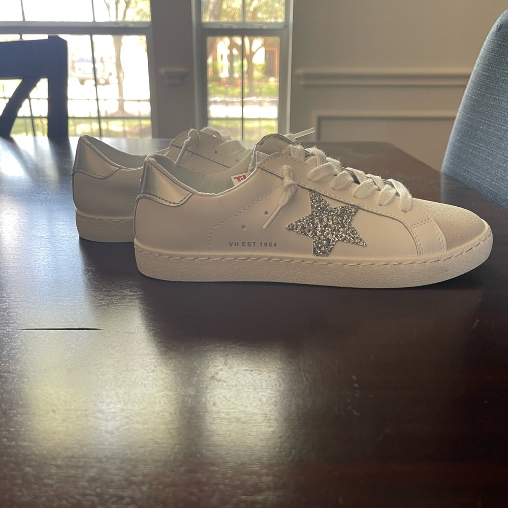 Vintage Havana White Sneakers with Silver Star